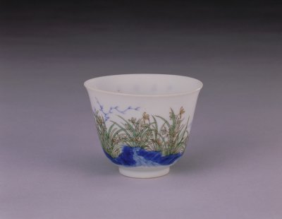 图片[1]-Five-color December flower cup-China Archive